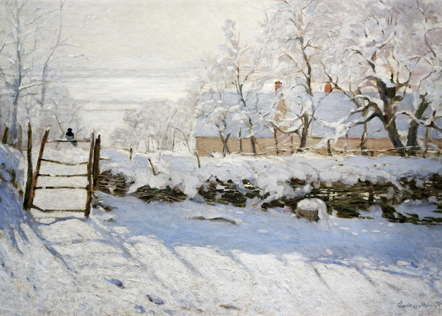 Snowy Magpie Scene