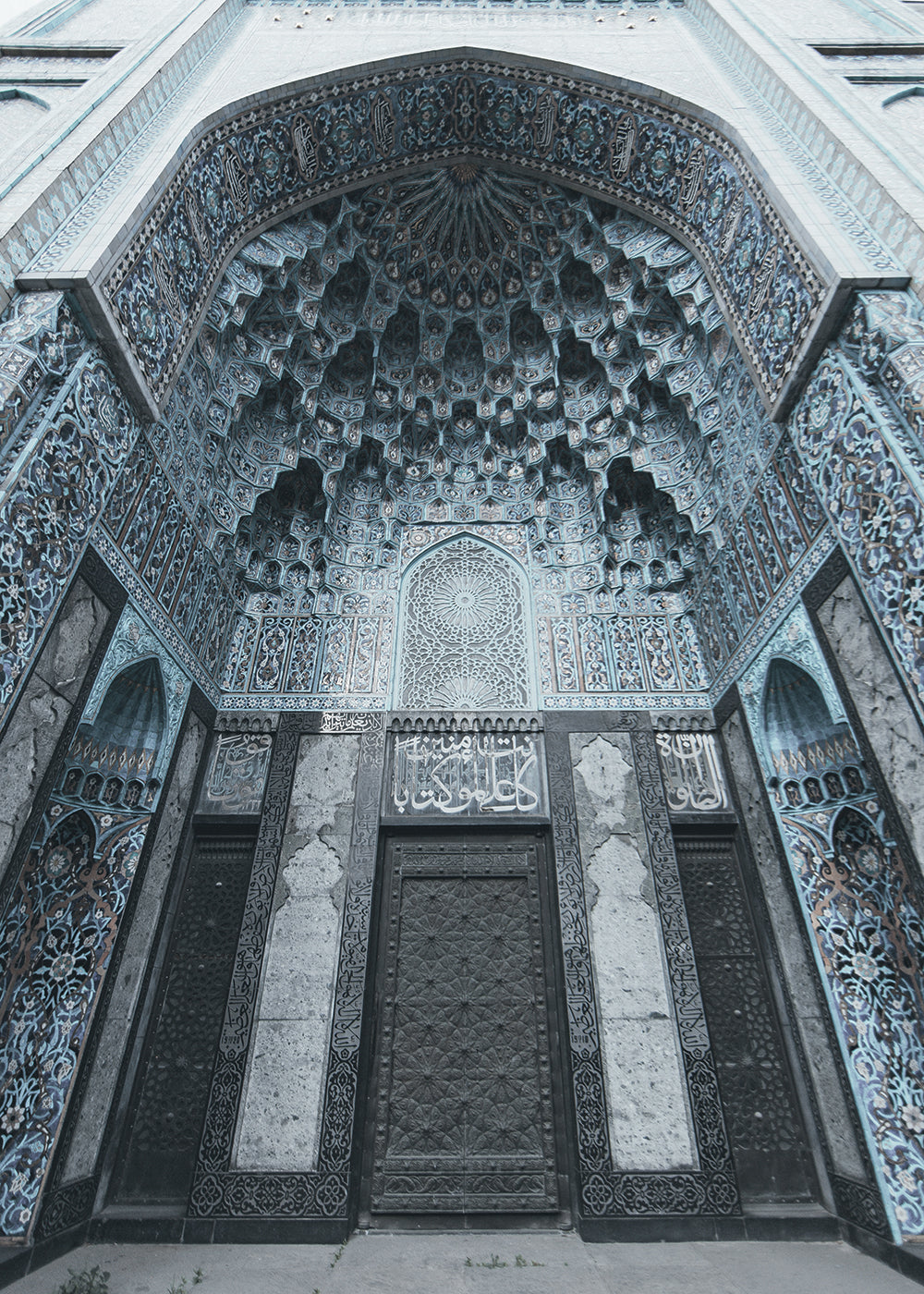 Blue Moroccan Building Entrance