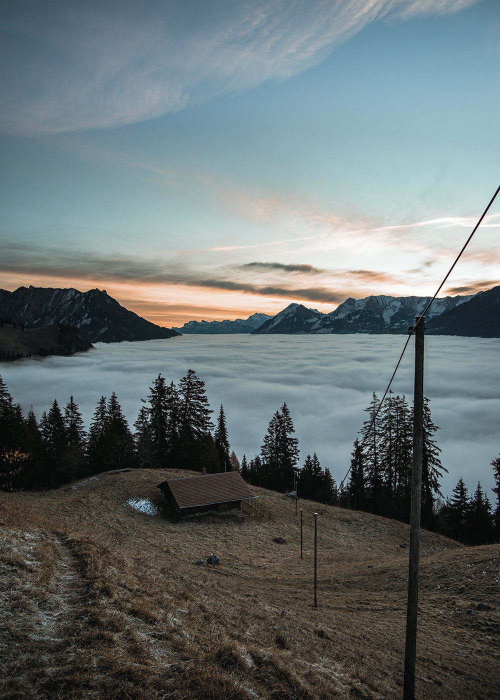 Cloudy Mountain Range