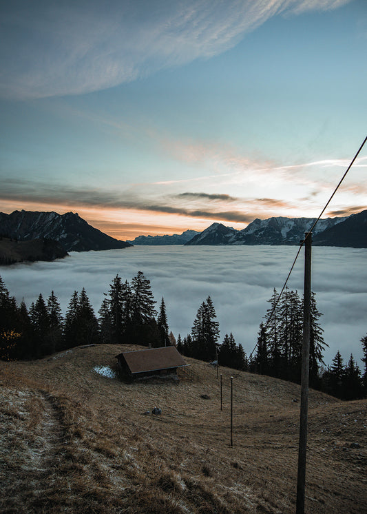 Cloudy Mountain Range