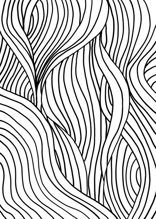 Flowing Black Lines