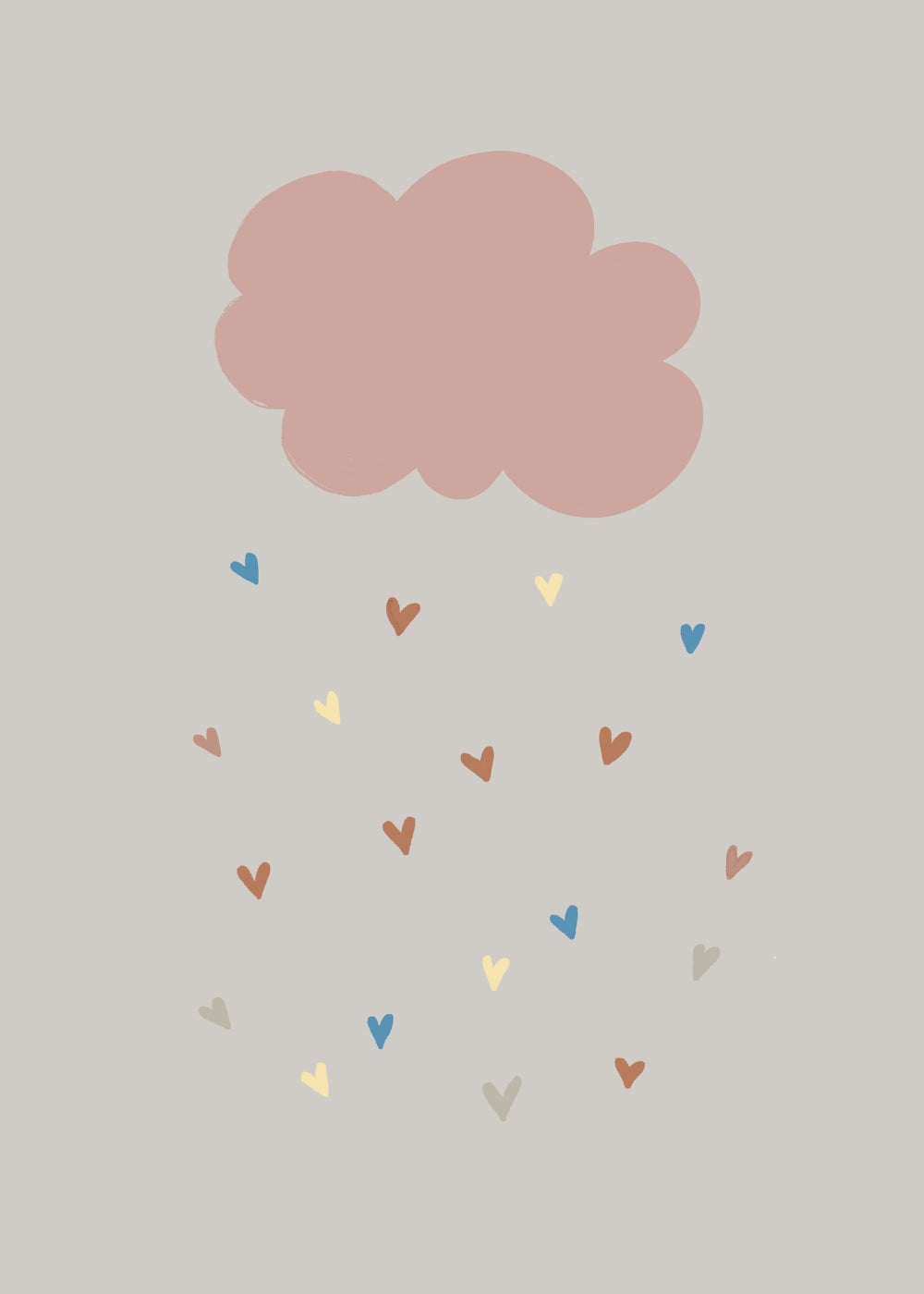 Raining Hearts In Pastel