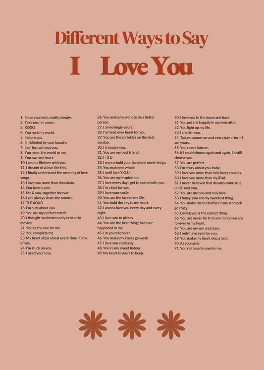 Ways To Say Love